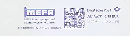 Freistempel 1D020016BE Kupferzell - MEFA Befestigungs- und Montagesysteme GmbH (#1189)