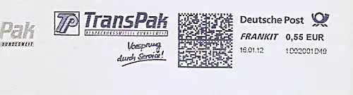 Freistempel 1D02001D49 - TP TransPak Verpackungsmittel Bundesweit - Vorsprung durch Service! (#1191)