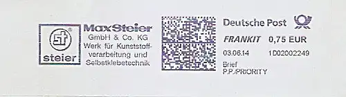 Freistempel 1D02002249 - Max Steier GmbH & Co. KG - Werk für Kunststoffverarbeitung und Selbstklebetechnik (#1195)
