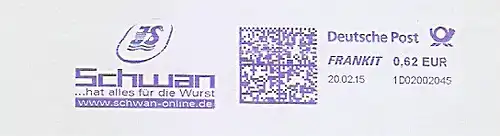 Freistempel 1D02002045 - Schwan... hat alles für die Wurst www.schwan-online.de (Abb. Schwan) (#1197)