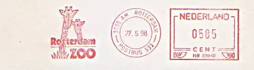 Freistempel Niederlande HR23040 Rotterdam - Rotterdam ZOO (Abb. Giraffen) (#1200)