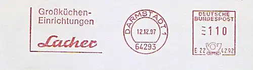 Freistempel E22 4292 Darmstadt - Lacher Großküchen-Einrichtungen (#1205)