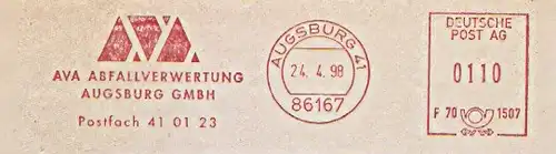 Freistempel F70 1507 Augsburg - AVA Abfallverwertung Augsburg GmbH (#1208)