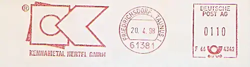 Freistempel F66 4342 Friedrichsdorf, Taunus - KENNAMETAL HERTEL GMBH (#1209)