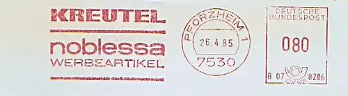 Freistempel B07 8206 Pforzheim - KREUTEL - noblessa Werbeartikel (#1232)
