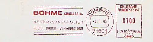 Freistempel F76 5364 Dombühl - BÖHME GmbH & Co. KG - Verpackungsfolien - Folie Druck Verarbeitung (#1245)
