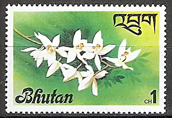 Briefmarke Bhutan Mi.Nr. 669 ** Flora 1976 Motiv: Orchidee (#10043)