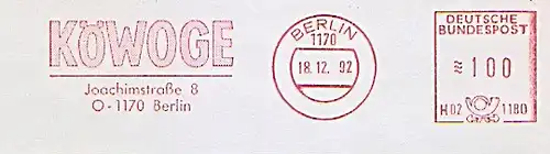 Freistempel H02 1180 Berlin - KÖWOGE (#1302)