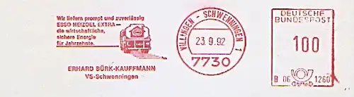 Freistempel B06 1260 Villingen - Schwenningen - Erhard Bürk-Kauffmann VS-Schwenningen - Wir liefern zuverlässig ESSO HEIZOEL EXTRA - die wirtschaftliche, sichere Energie für Jahrzehnte. (Abb. ESSO Tankwagen) (#1310)