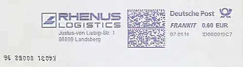 Freistempel 1D080010C7 Landsberg - RHENUS LOGISTICS (#1316)