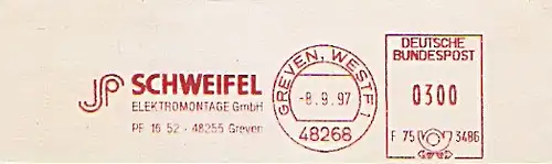 Freistempel F75 3486 Greven, Westf - Schweifel Elektromontage GmbH (#1321)