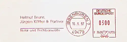 Freistempel F76 4755 Ibbenbüren - Helmut Bruns, Jürgen Kötter & Partner - Notar und Rechtsanwälte (#1325)