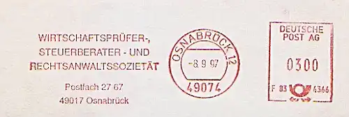 Freistempel F83 4366 Osnabrück - Wirtschaftsprüfer-, Steuerberater- und Rechtsanwaltssozietät (#1326)