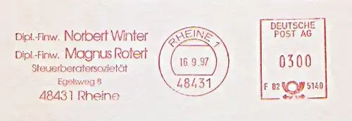 Freistempel F82 5140 Rheine - Dipl.-Finw. Norbert Winter / Dipl.-Finw. Magnus Rotert - Steuerberatungssozietät (#1328)