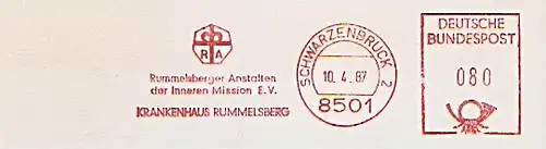 Freistempel Schwarzenbruck - Krankenhaus Rummelsberg - Rummelsberger Anstalten der Inneren Mission (Abb. Diakonie Kronenkreuz) (#1332)