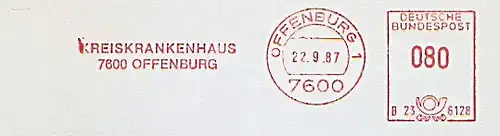 Freistempel B23 6128 Offenburg - Kreiskrankenhaus Offenburg (#1348)