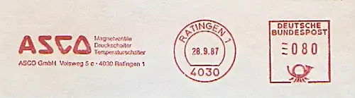 Freistempel Ratingen - ASCO GmbH - Magnetventile Druckschalter Temperaturschalter (#1351)