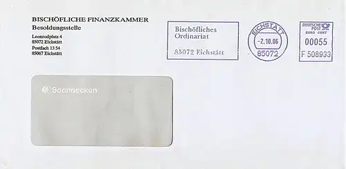 Freistempel F508933 Eichstätt - Bischöfliches Ordinariat - Bischöfliche Finanzkammer - Besoldungsstelle (#AFS20)