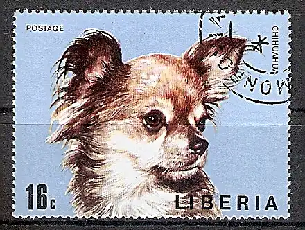 Briefmarke Liberia Mi.Nr. 916 A o Hunderassen 1974 Motiv: Hunde - Chihuahua (#10100)