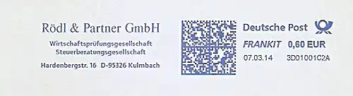Freistempel 3D01001C2A Kulmbach - Rödl & Partner GmbH - Wirtschaftsprüfungsgesellschaft Steuerberatungsgesellschaft (#1391)