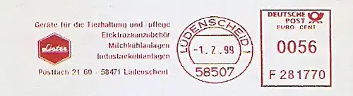 Freistempel F281770 Lüdenscheid - Lister - Geräte für die Tierhaltung und -pflege, Elektrozaunzubehör, Milchkühlanlagen, Industriekühlanlagen (#1399)