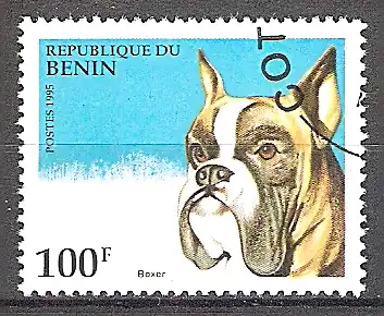 Briefmarke Benin Mi.Nr. 678 o Hunde 1995 Motiv: Hunde - Boxer (#10110)
