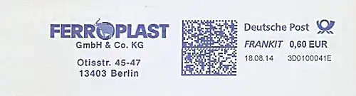 Freistempel 3D0100041E Berlin - FERROPLAST GmbH & Co. KG (Abb. Elefant) (#1407)