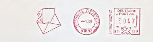 Freistempel E11 3913 Springe, Deister - (Abb. Briefumschlag) (#1444)