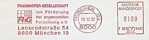 Freistempel F68 3492 München - FRAUNHOFER GESELLSCHAFT zur Förderung der angewandten Forschung e.V. (#1465)