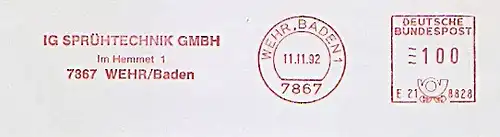 Freistempel E21 8828 Wehr, Baden - IG SPRÜHTECHNIK GMBH (#1466)