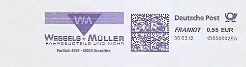 Freistempel 1D050002E5 Osnabrück - Wessels + Müller / Fahrzeugteile und mehr (#1475)