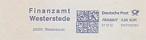 Freistempel 1D07000250 Westerstede - Finanzamt Westerstede (#1485)