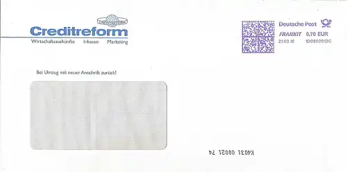 Freistempel 1D0800013C - Creditreform (#AFS22)