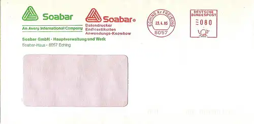 Freistempel Eching, Kr Freising - Soabar - Datendrucker Endlosetiketten Anwendungs-Knowhow (#AFS23)