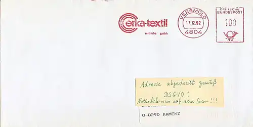 Freistempel Versmold - Erka-Textil Vertriebs GmbH (#AFS24)