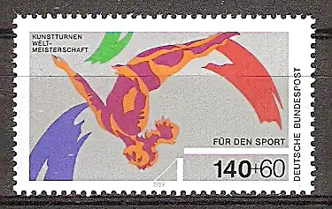 Briefmarke BRD - Bund Mi.Nr. 1409 ** Kunstturn-Weltmeisterschaften in Stuttgart 1989 Motiv: Sport - Turnen (#10166)