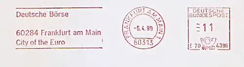 Freistempel E70 4396 Frankfurt am Main - Deutsche Börse - 60284 Frankfurt am Main - City of the Euro (#1512)