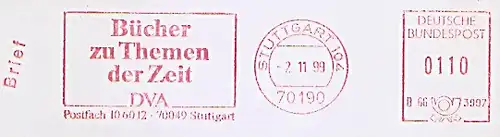Freistempel B66 3997 Stuttgart - DVA - Bücher zu Themen der Zeit (#1522)