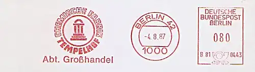 Freistempel B81 0443 Berlin - CHEMISCHE FABRIK TEMPELHOF - Abt. Großhandel (#1527)