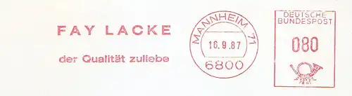 Freistempel Mannheim - FAY LACKE der Qualität zuliebe (#74)