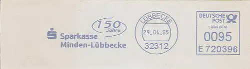 Freistempel E720396 Lübbecke - 150 Jahre Sparkasse Minden-Lübbecke (#290)