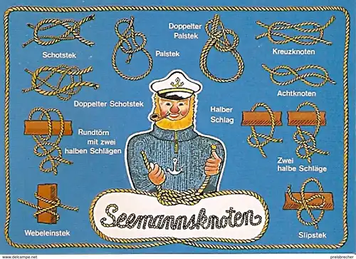 Ansichtskarte Schiffe - Seemannsknoten (1269)