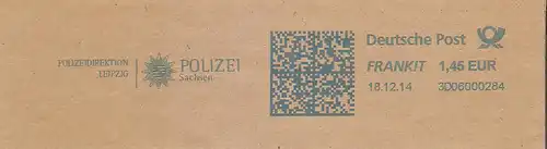 Freistempel 3D06000284 Leipzig - POLIZEI Sachsen - Polizeidirektion Leipzig (Abb. Polizeistern) (#431)
