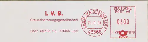 Freistempel F79 9979 Laer, Kr Steinfurt - I.V.B. Steuerberatungsgesellschaft (#600)