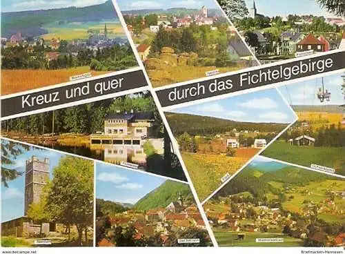 Ansichtskarte Deutschland -  Bayern - Fichtelgebirge - Kreuz und quer durch das Fichtelgebirge - Mehrbildkarte (1327)
