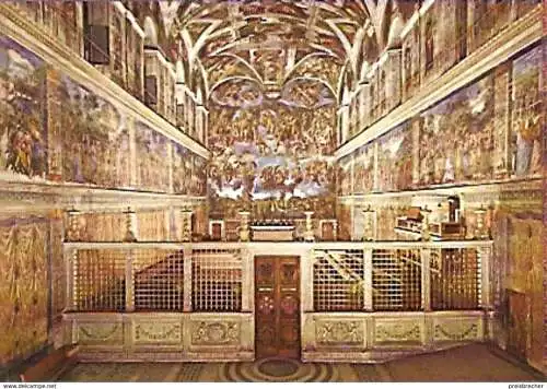 Ansichtskarte Vatikan - Innenraum der Sixtinischen Kapelle (293)