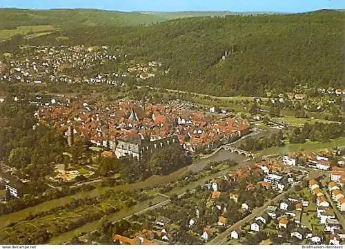 Ansichtskarte Deutschland - Niedersachsen - Hannoversch Münden - Ortsansicht / Luftaufnahme (1382)