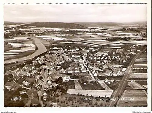 Ansichtskarte Deutschland - Niedersachsen - Boffzen im Weserbergland - Ortsansicht - Luftbild (1346)