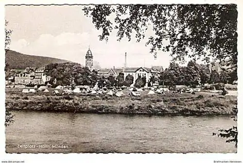 Ansichtskarte Deutschland - Niedersachsen - Hannoversch Münden - Zeltplatz (1342)