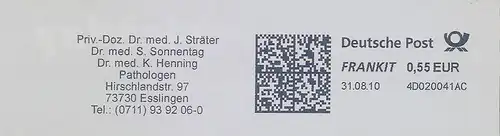 Freistempel 4D020041AC Esslingen - Pathologen Priv.-Doz. Dr. med. J. Sträter, Dr. med. S. Sonnentag, Dr. med. K. Henning (#724)